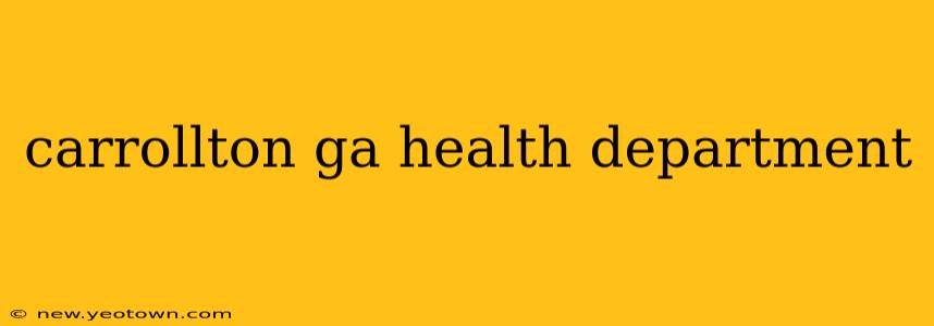 carrollton ga health department