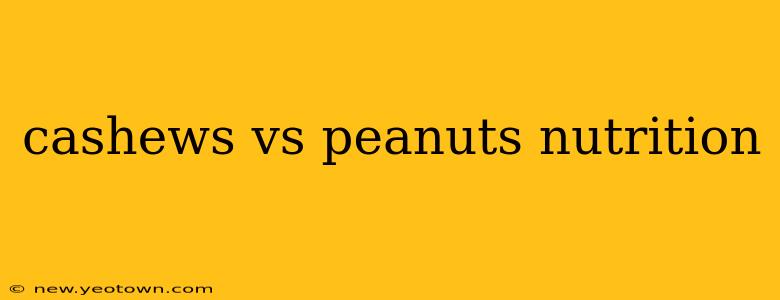 cashews vs peanuts nutrition