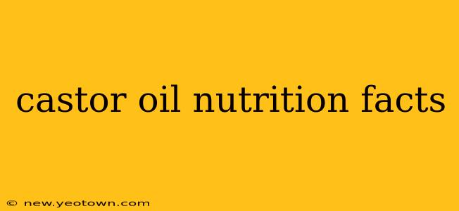 castor oil nutrition facts