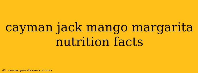 cayman jack mango margarita nutrition facts