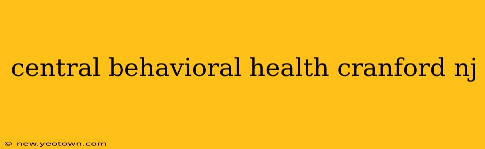 central behavioral health cranford nj