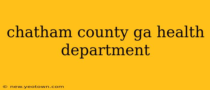 chatham county ga health department