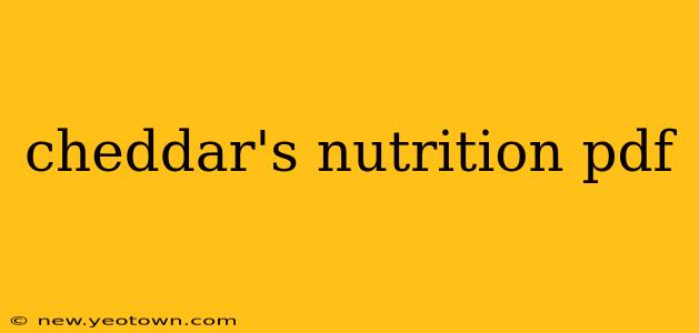 cheddar's nutrition pdf