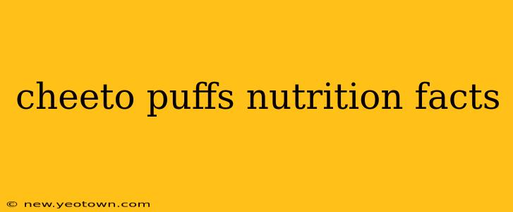 cheeto puffs nutrition facts