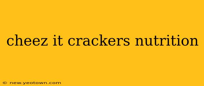 cheez it crackers nutrition