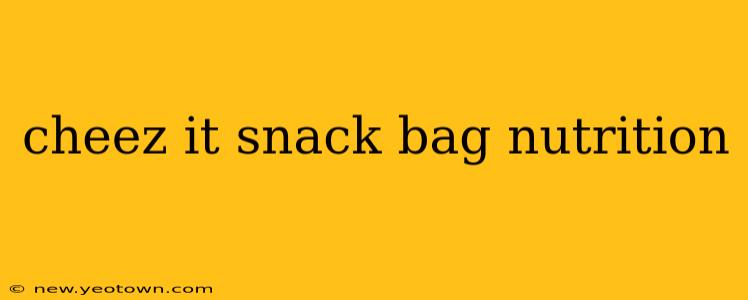 cheez it snack bag nutrition