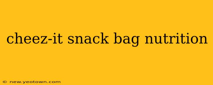 cheez-it snack bag nutrition