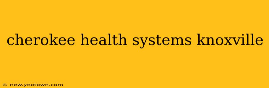 cherokee health systems knoxville
