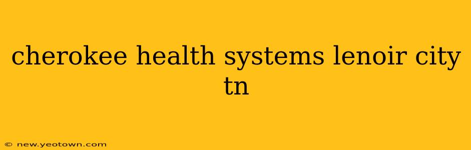 cherokee health systems lenoir city tn