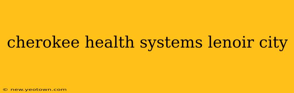 cherokee health systems lenoir city