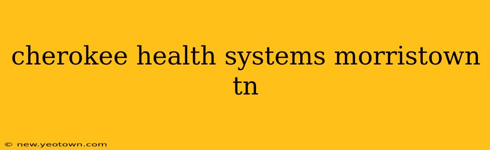 cherokee health systems morristown tn