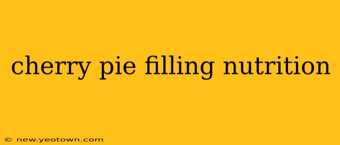 cherry pie filling nutrition