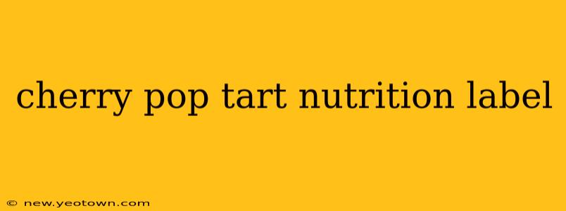 cherry pop tart nutrition label
