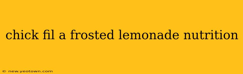chick fil a frosted lemonade nutrition