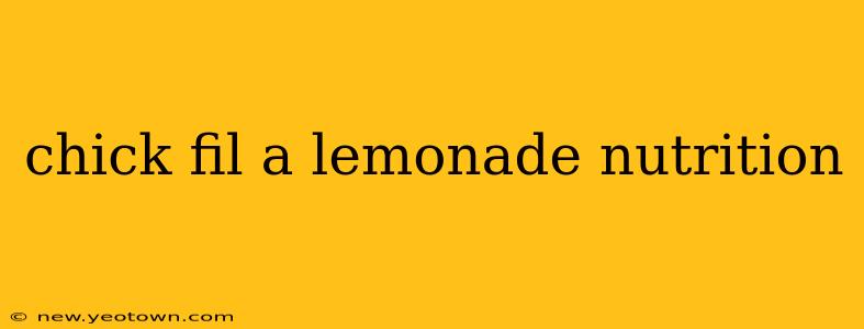 chick fil a lemonade nutrition
