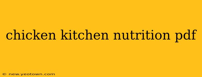 chicken kitchen nutrition pdf