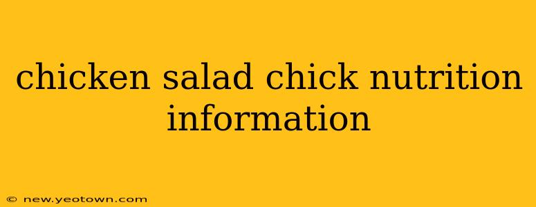 chicken salad chick nutrition information