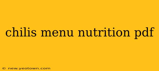 chilis menu nutrition pdf