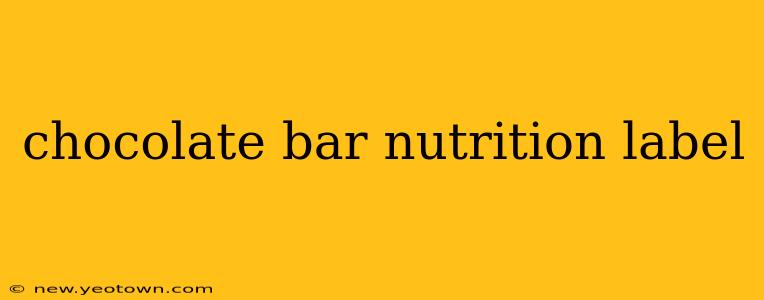 chocolate bar nutrition label