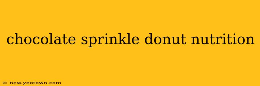 chocolate sprinkle donut nutrition