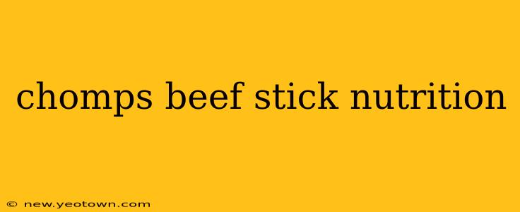 chomps beef stick nutrition