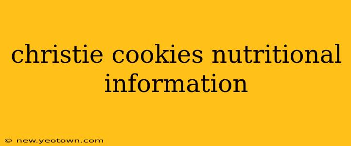 christie cookies nutritional information