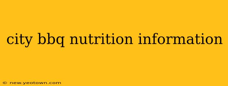 city bbq nutrition information