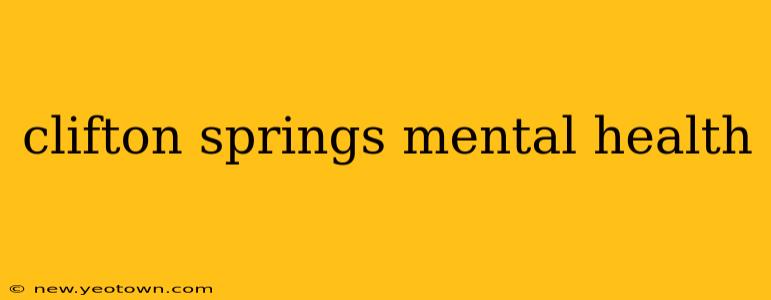 clifton springs mental health
