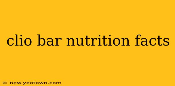 clio bar nutrition facts
