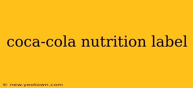 coca-cola nutrition label