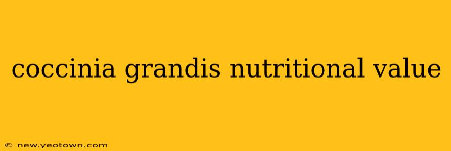 coccinia grandis nutritional value