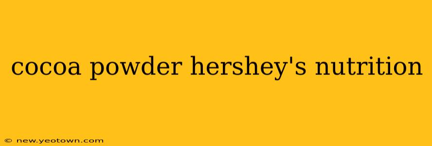 cocoa powder hershey's nutrition