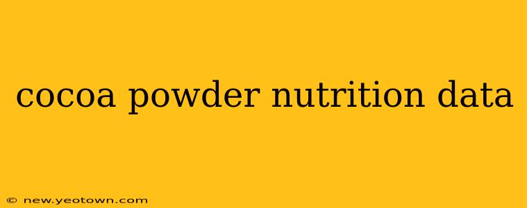cocoa powder nutrition data