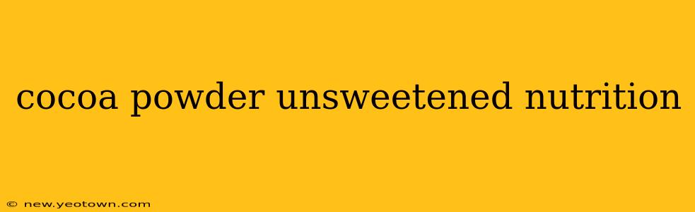 cocoa powder unsweetened nutrition