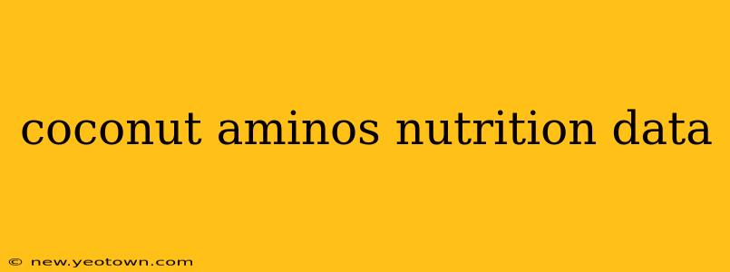 coconut aminos nutrition data
