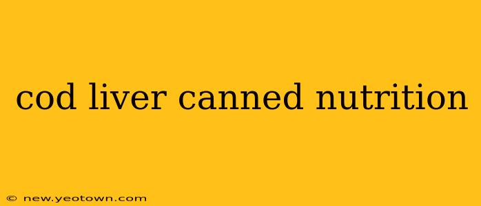 cod liver canned nutrition