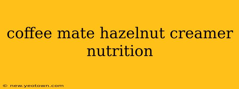 coffee mate hazelnut creamer nutrition