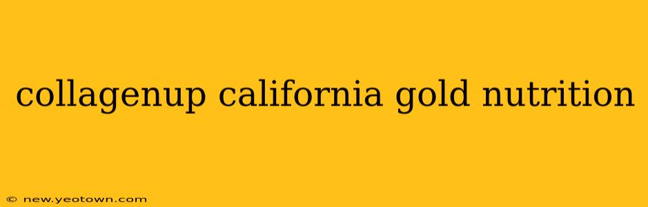 collagenup california gold nutrition