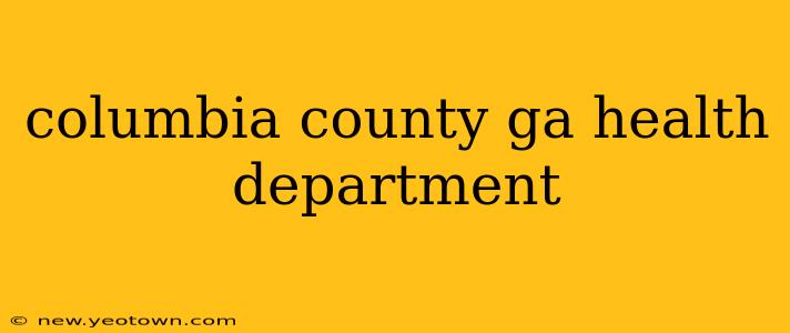 columbia county ga health department
