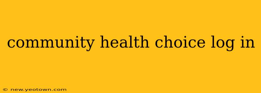 community health choice log in