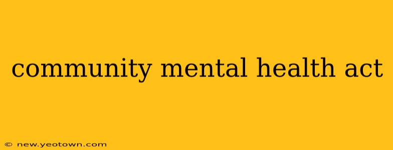 community mental health act