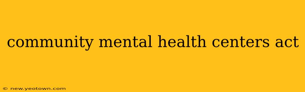 community mental health centers act