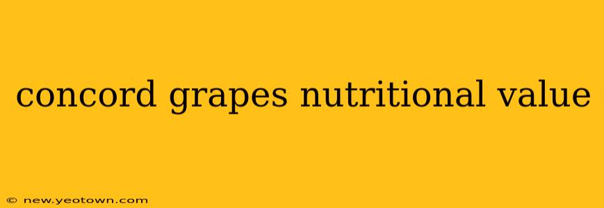 concord grapes nutritional value