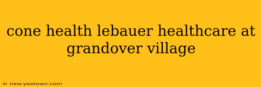 cone health lebauer healthcare at grandover village