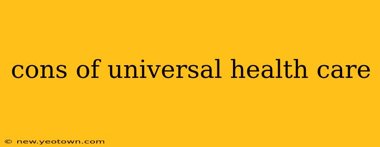 cons of universal health care