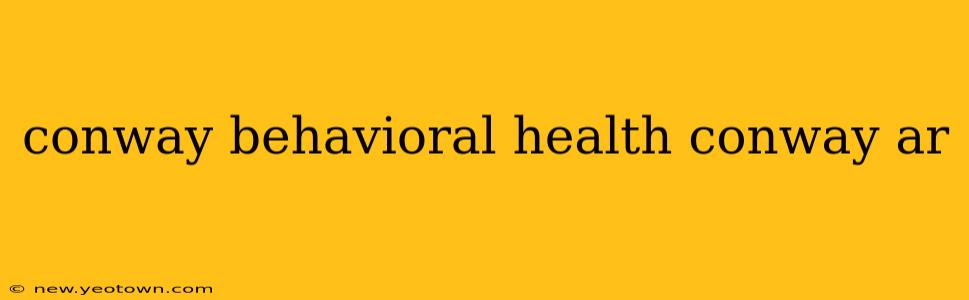conway behavioral health conway ar