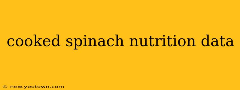 cooked spinach nutrition data