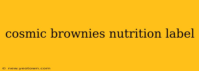 cosmic brownies nutrition label