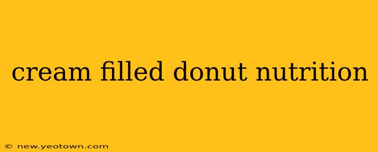 cream filled donut nutrition