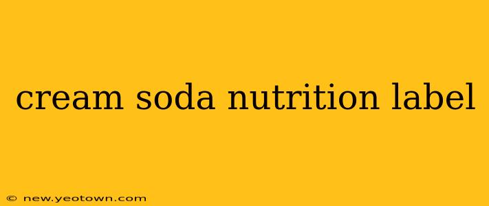 cream soda nutrition label